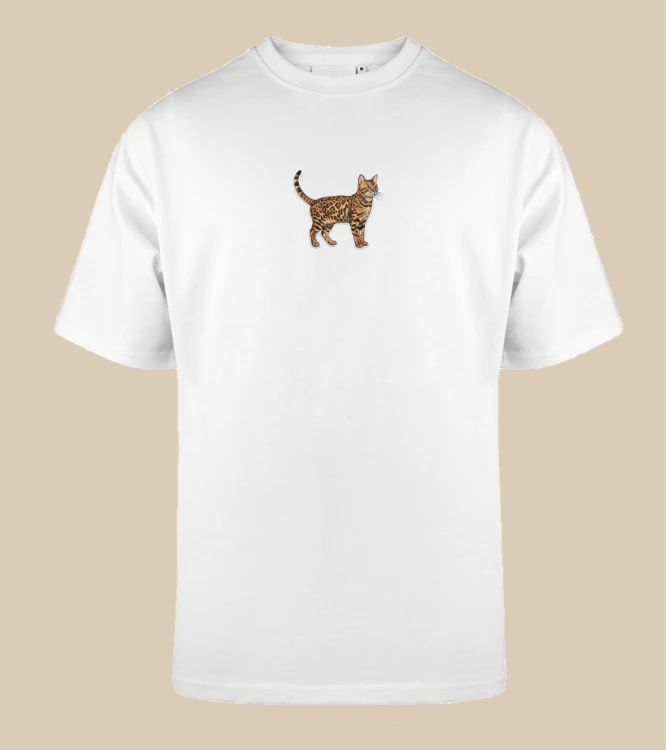 Bengalski Naszywka T-shirt oversize