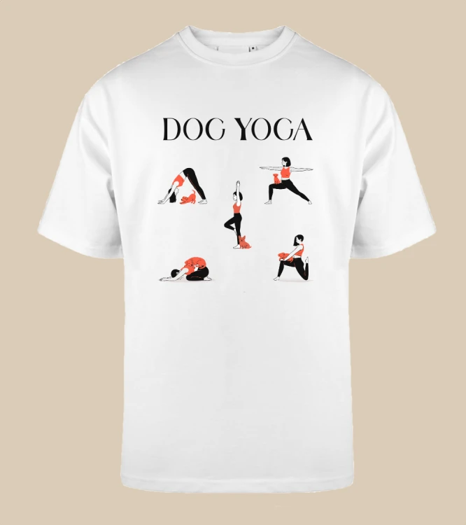 Dog Yoga T-shirt oversize