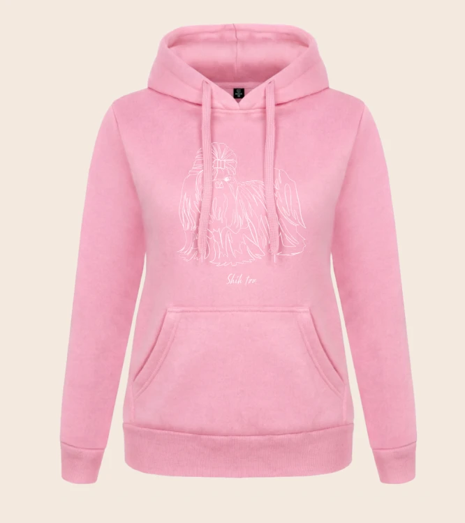 Shih Tzu Outline 2 Bluza z kapturem