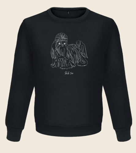 Shih Tzu Outline 2 Bluza unisex