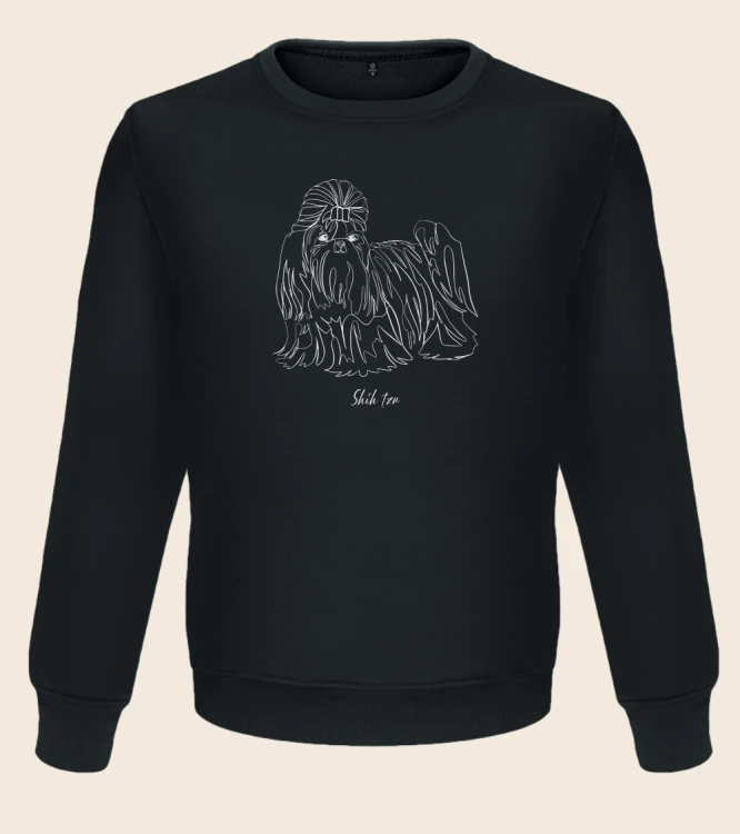Shih Tzu Outline 2 Bluza unisex