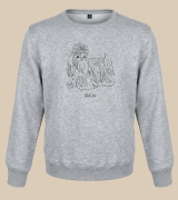 Shih Tzu Outline 2 Bluza unisex