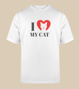 I Love My Cat T-shirt oversize