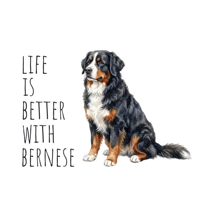 Life Is Better With Berneński Pies Pasterski T-shirt