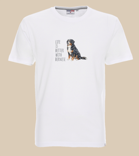 Life Is Better With Berneński Pies Pasterski T-shirt