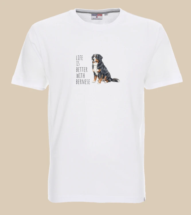 Life Is Better With Berneński Pies Pasterski T-shirt