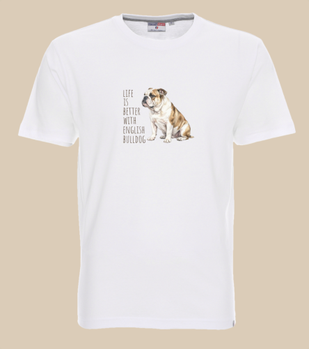 Life Is Better With Buldog Angielski T-shirt