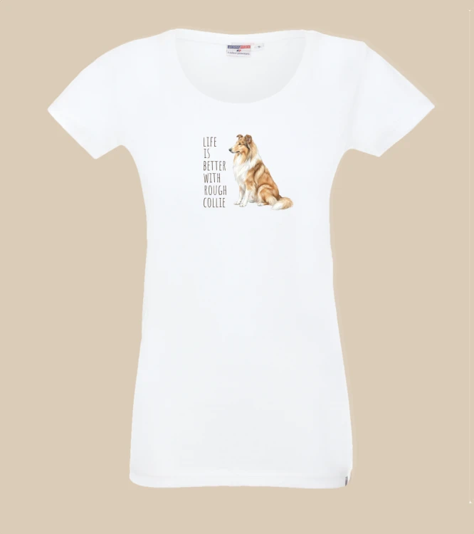 Life Is Better With Owczarek Szkocki Długowłosy T-shirt