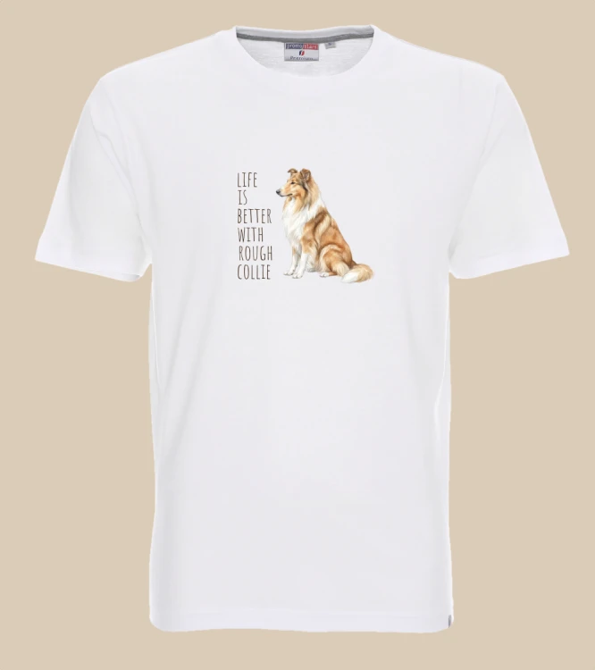 Life Is Better With Owczarek Szkocki Długowłosy T-shirt