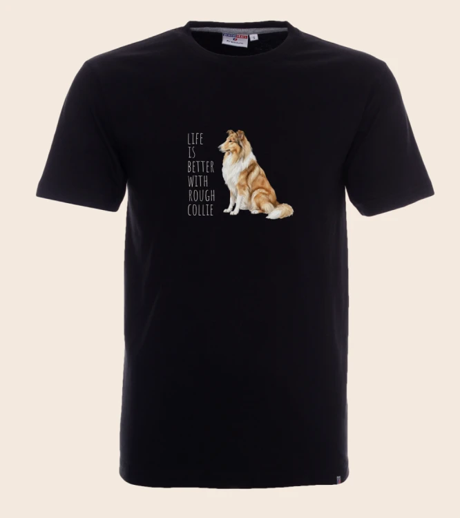Life Is Better With Owczarek Szkocki Długowłosy T-shirt