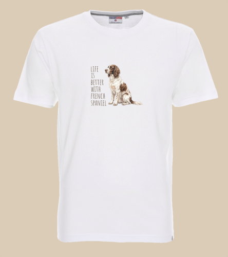 Life Is Better With Spaniel Francuski T-shirt