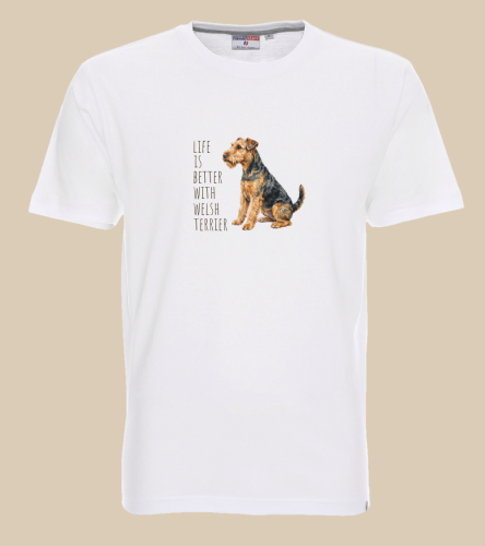 Life Is Better With Terrier Walijski T-shirt