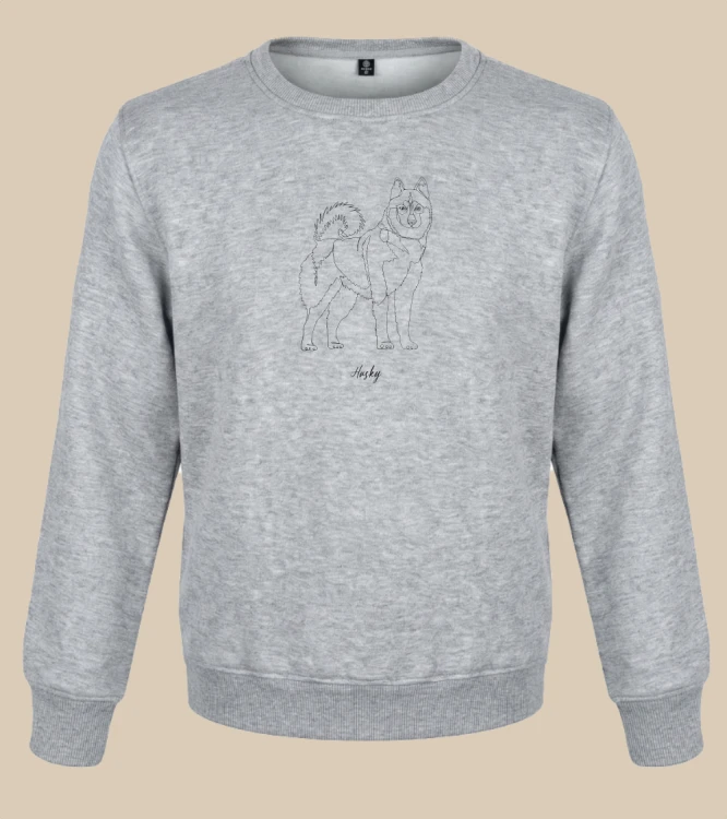 Husky Outline Bluza unisex