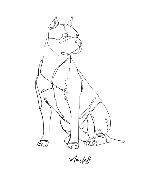 Amstaff Outline T-shirt