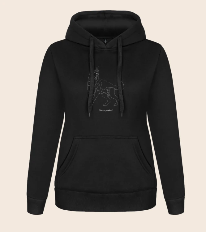 Owczarek Niemiecki Outline Bluza z kapturem