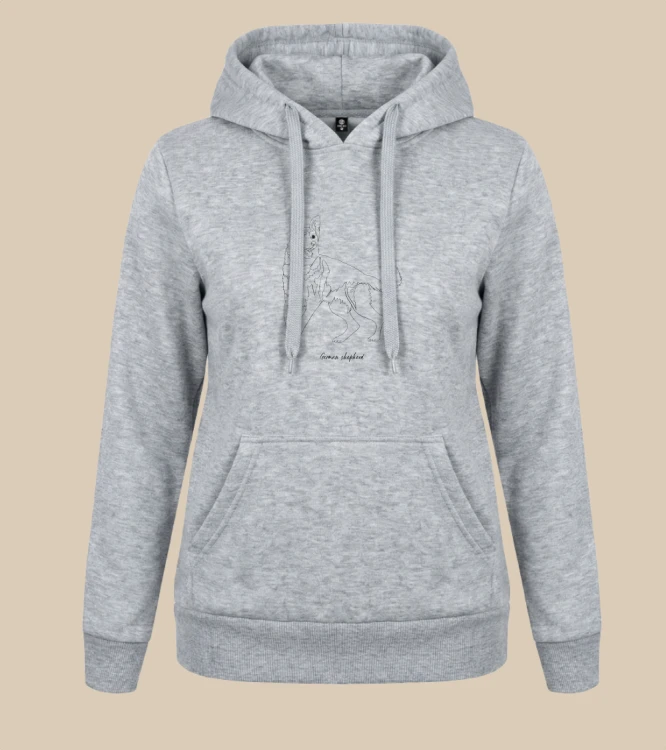 Owczarek Niemiecki Outline Bluza z kapturem