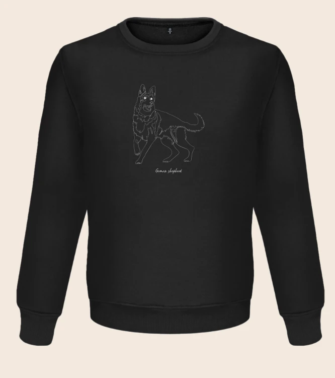 Owczarek Niemiecki Outline Bluza unisex