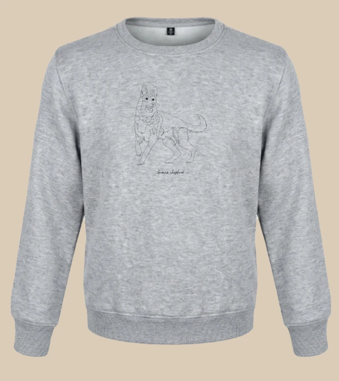 Owczarek Niemiecki Outline Bluza unisex
