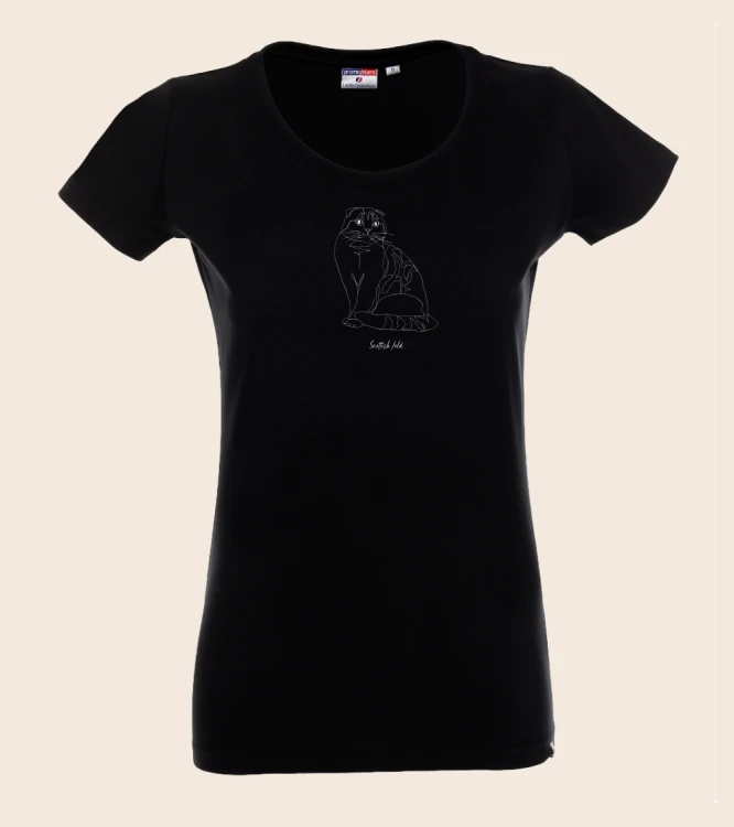 Szkocki Fold Outline T-shirt