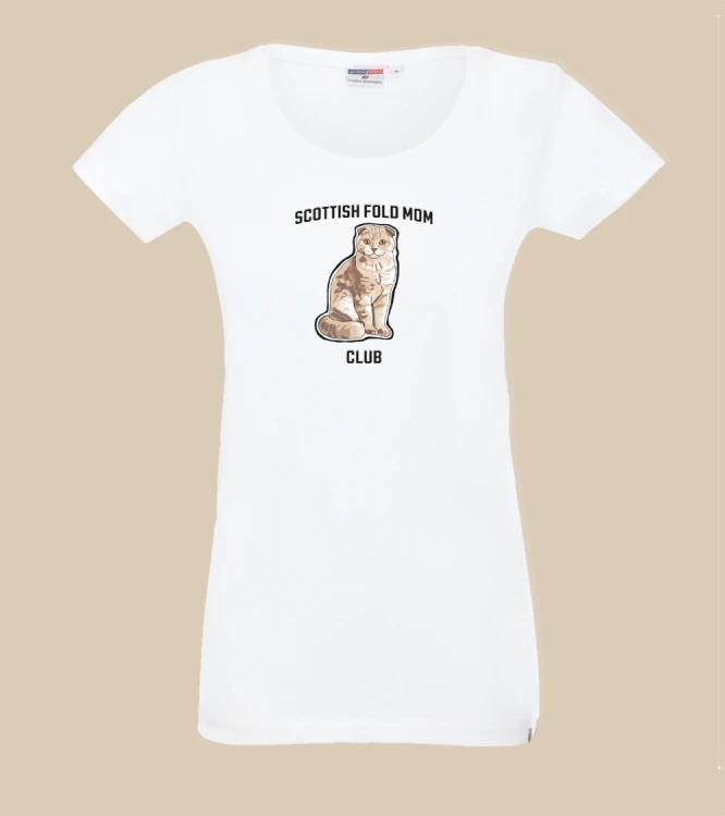 Szkocki Zwisłouchy Mom Club T-shirt