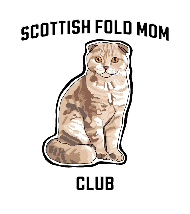 Szkocki Zwisłouchy Mom Club T-shirt