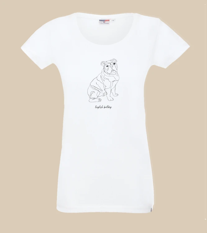 Buldog Angielski Outline T-shirt