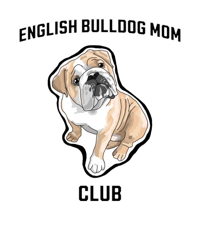Buldog Angielski Mom Club T-shirt