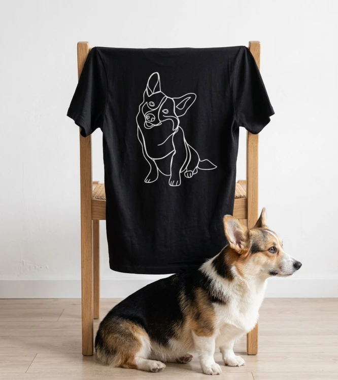 Corgi Outline T-shirt