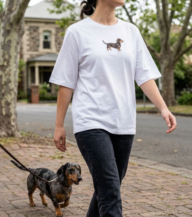 Jamnik Naszywka T-shirt oversize