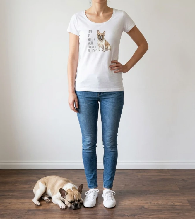 Life is Better With Buldog Francuski T-shirt