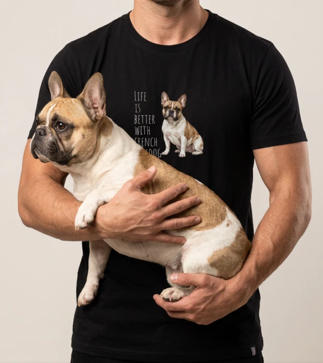 Life Is Better With Buldog Francuski T-shirt