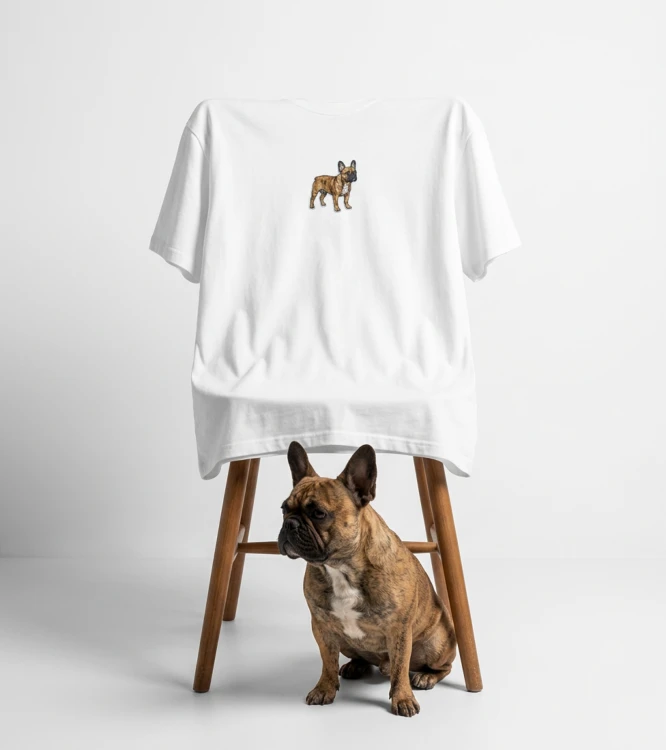 Buldog Francuski Naszywka T-shirt oversize