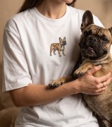 Buldog Francuski Naszywka T-shirt oversize