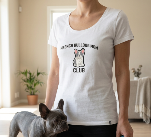 Buldog Francuski Mom Club T-shirt