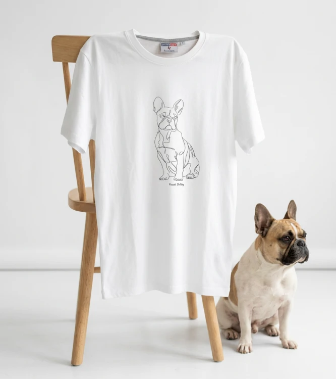 Buldog Francuski Outline T-shirt