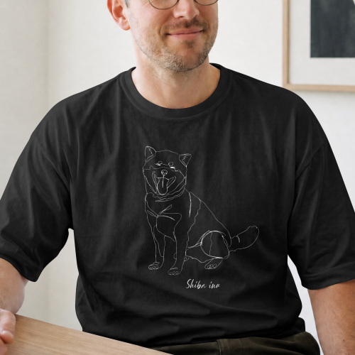 Shiba Inu Outline T-shirt