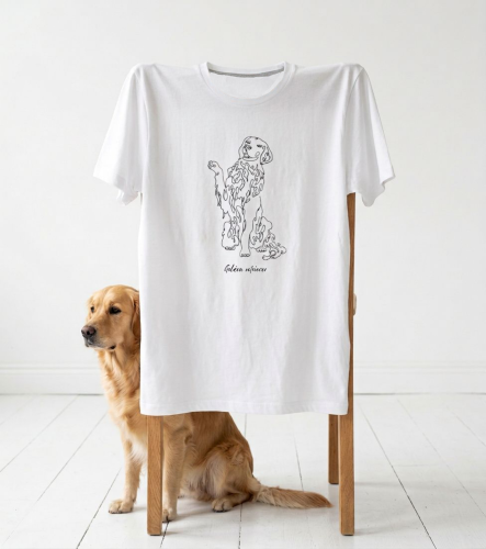 Golden Retriever Outline T-shirt