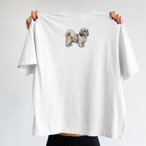 Shih Tzu Naszywka T-shirt oversize