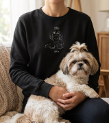 Shih Tzu Outline Bluza unisex