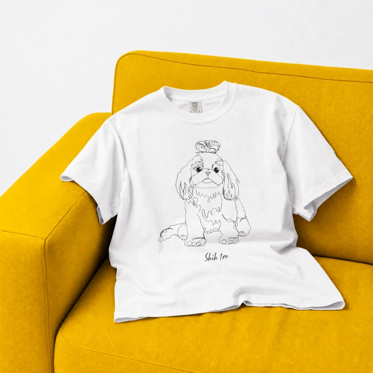 Shih Tzu Outline T-shirt