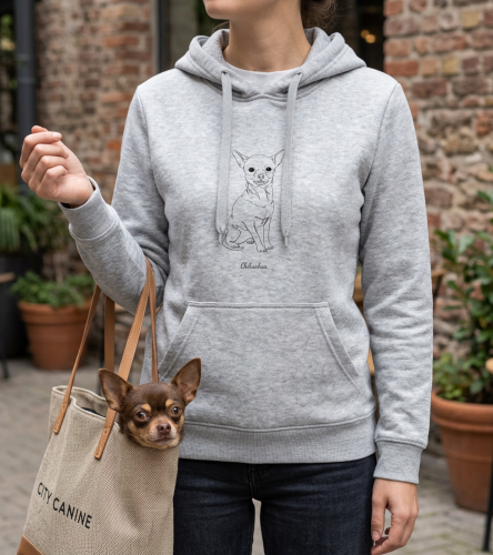 Chihuahua Outline Bluza z kapturem