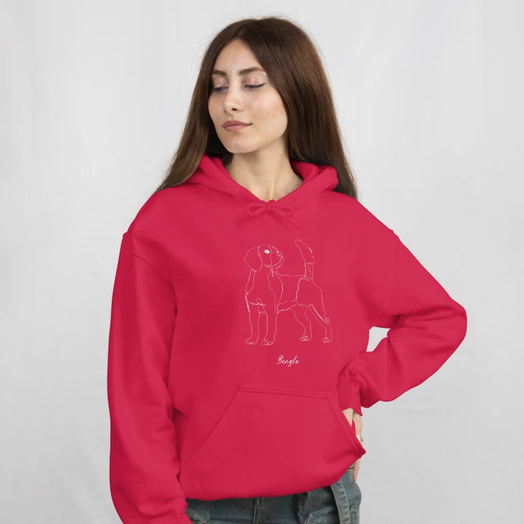 Beagle Outline Bluza z kapturem