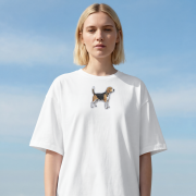 Beagle Naszywka T-shirt oversize