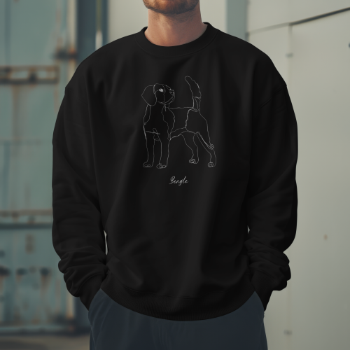 Beagle Outline Bluza unisex