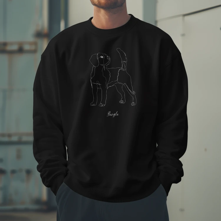 Beagle Outline Bluza unisex