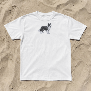 Border Collie Naszywka T-shirt oversize