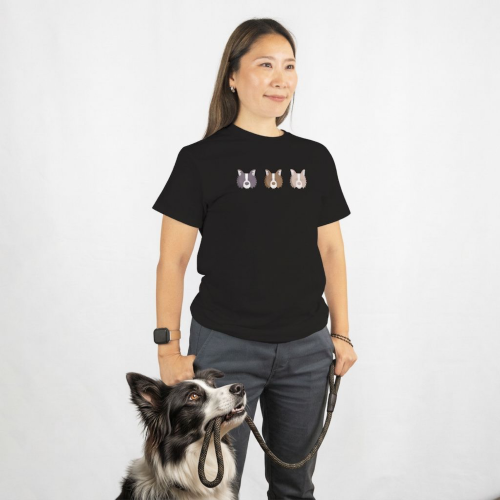 Border Collie 3 Ikony T-shirt