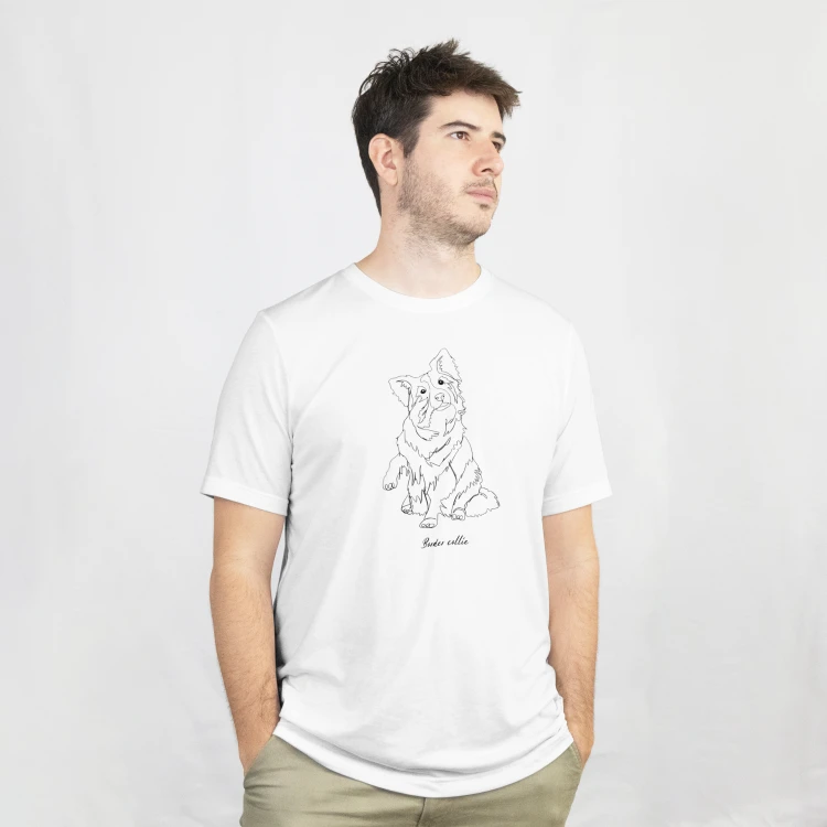 Border Collie Outline T-shirt