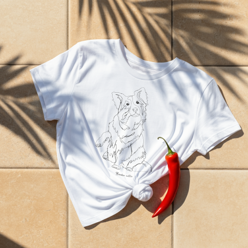 Border Collie Outline T-shirt
