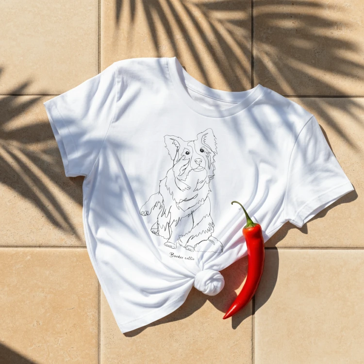 Border Collie Outline T-shirt